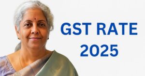 GST Rate 2025 India announcement with Finance Minister